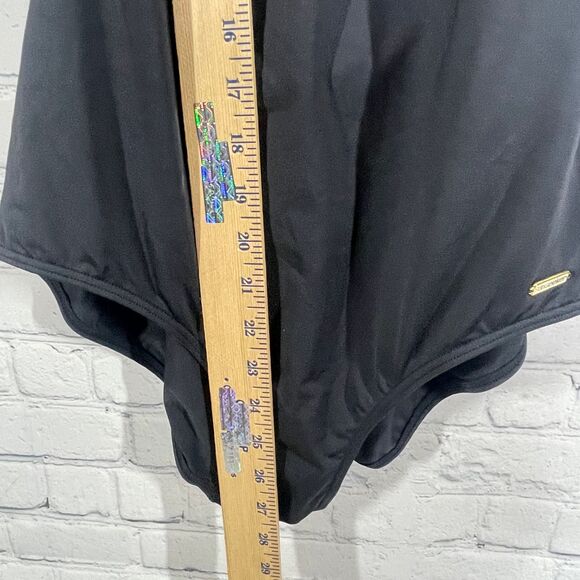 Sunseeker Y2K One Piece Swimming Suit Size 10 Embroidered Minimalist Preppy - Picture 11 of 16